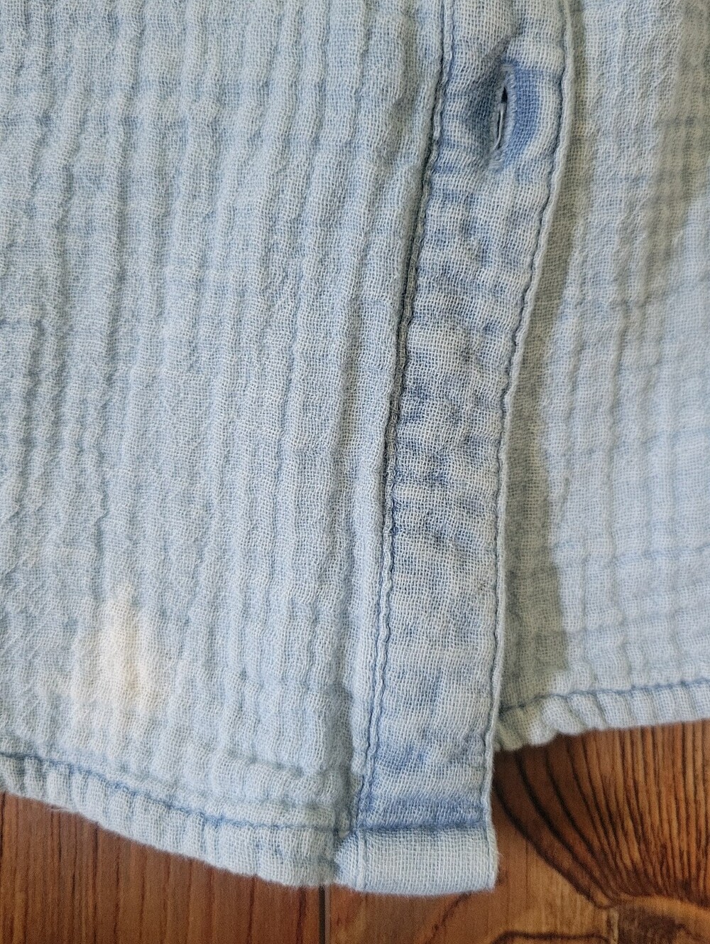 Beach Lunch Lounge Womens Size 1X Seersucker 100% Cotton Button Up Shirt - Picture 3 of 10